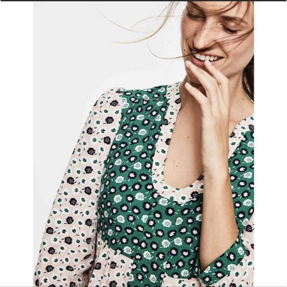 Boden Mollie Women's Tunic Dress Size 12 L Cottagecore Floral Print WORN ONCE - Picture 3 of 15